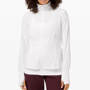 lululemon athletica Women’s Sight Seen White Full‑Zip Utility Workout Jacket